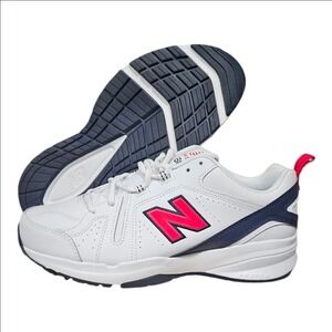 New Balance 608 v5 Mens 11.5 4E Extra Wide Training Shoes White Navy MX608HR5